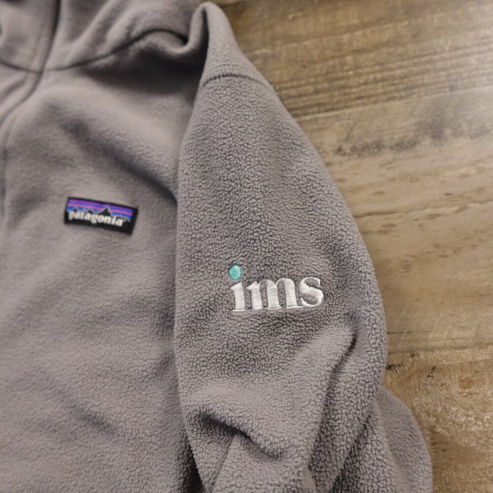 Patagonia Micro D 1/4-Zip Fleece Pullover Women’s Large Gray Ims Logo View 4